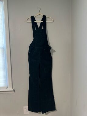 Forever 21 Black Women's Corduroy Overalls with Bell Bottoms